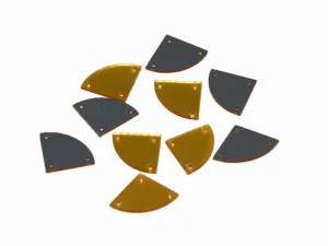 Golden Triangular Acrylic Mirror