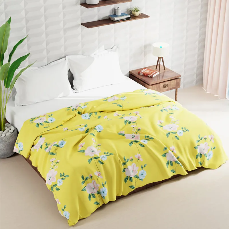 Hali Floral Glace Cotton/Microfiber Comforter  - 120 GSM