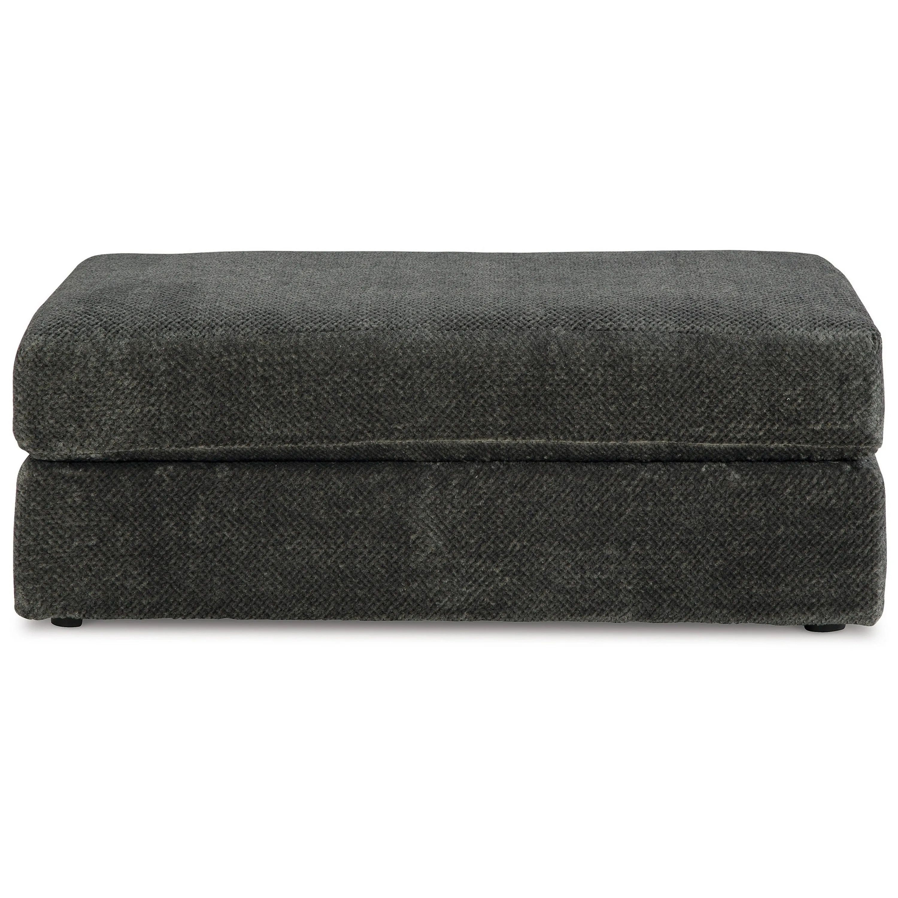 Henly 49 Inch Accent Ottoman, Oversized, Non Skid Legs, Gray Polyester By Casagear Home