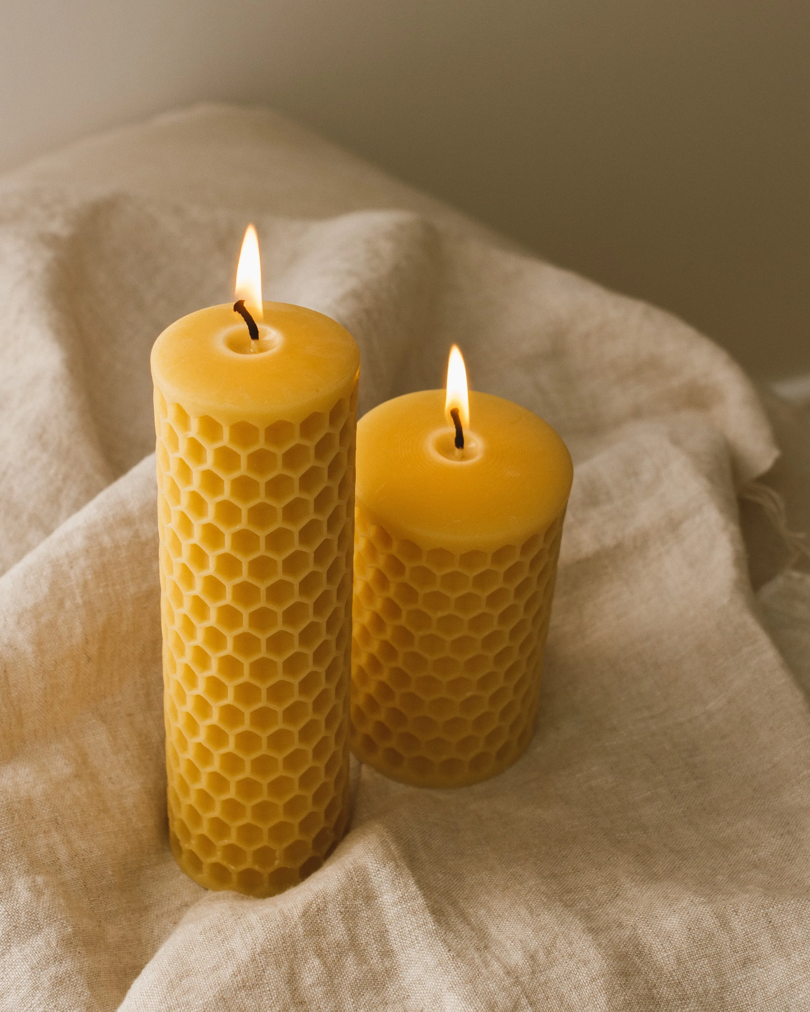 Honeycomb Beeswax Pillar Candle | Wholesale