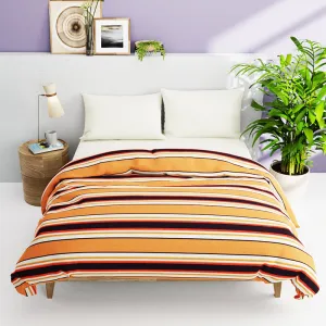 Indie Striped Cotton Comforter (Brown)  - 150 GSM