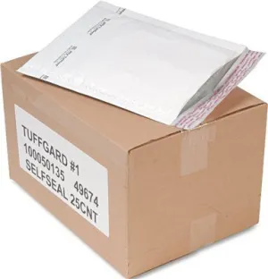 Jiffy Tuffgard Self-Seal Cushioned Mailer #1 7 1/4 X 12 White 25/Carton