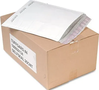 Jiffy Tuffgard Self-Seal Cushioned Mailer #4 9 1/2 X 14 1/2 White 25/Carton