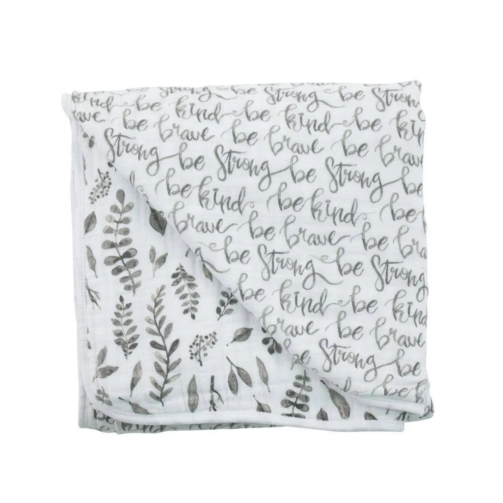 Just Be   Leaves Premium Cotton Snuggle Blanket