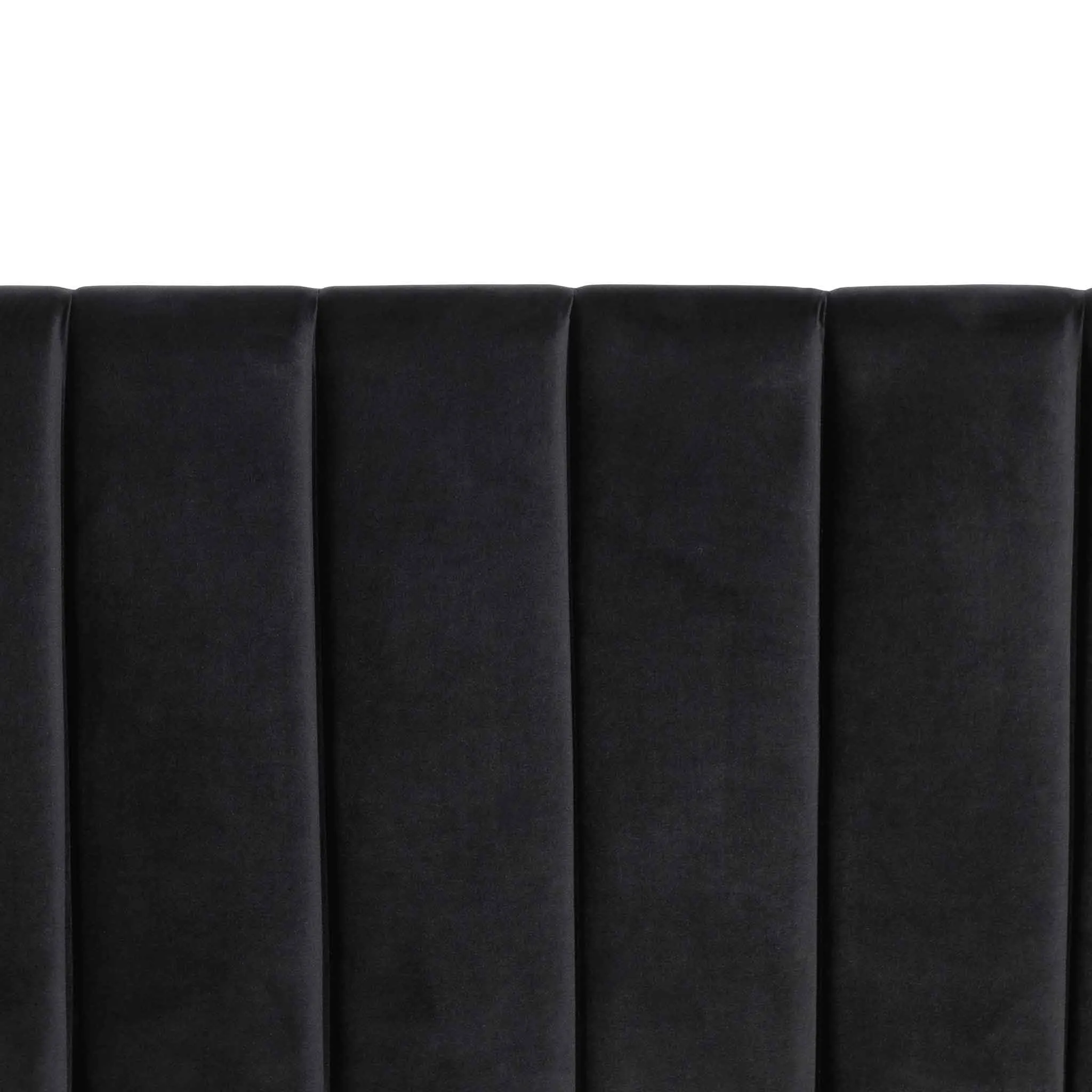 King Bed Frame - Black Velvet