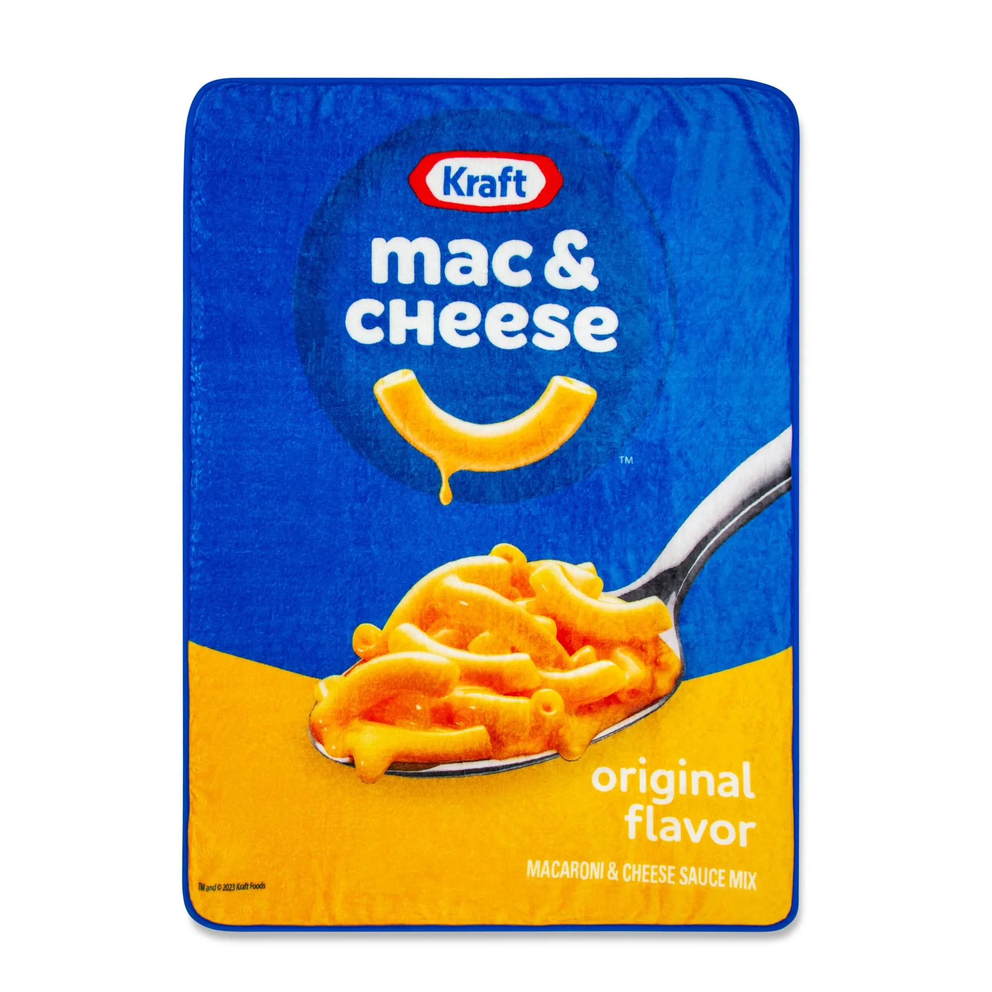 Kraft Macaroni and Cheese Fleece Throw Blanket | 45 x 60 Inches