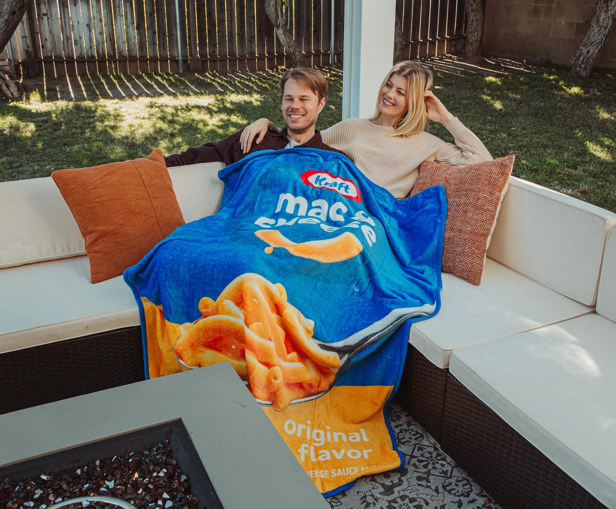 Kraft Macaroni and Cheese Fleece Throw Blanket | 45 x 60 Inches