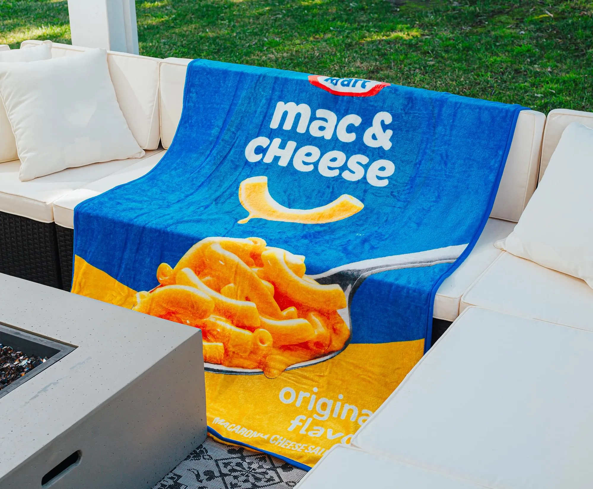 Kraft Macaroni and Cheese Fleece Throw Blanket | 45 x 60 Inches