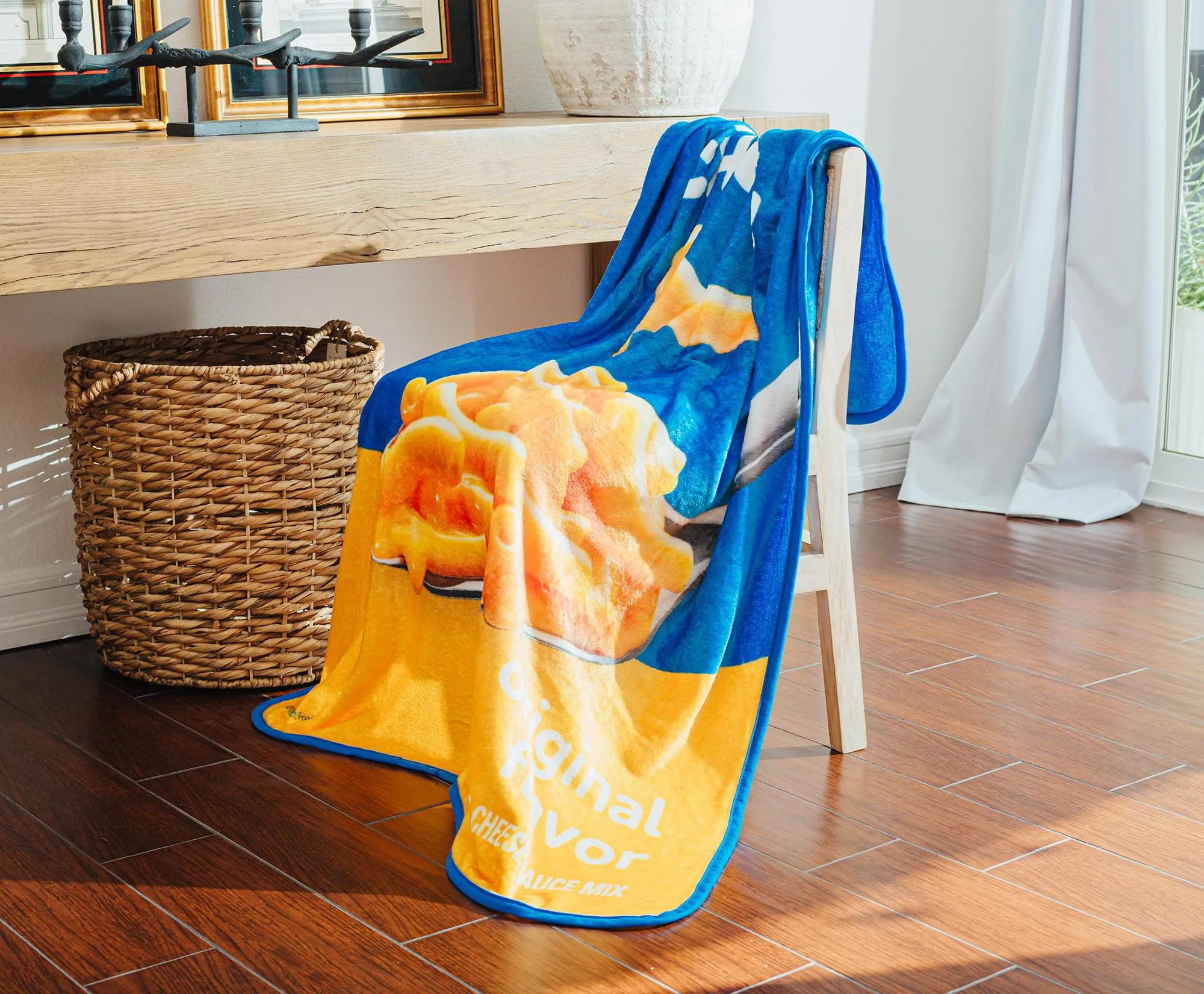 Kraft Macaroni and Cheese Fleece Throw Blanket | 45 x 60 Inches