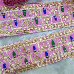 Light Purple & Golden Traditional Gota Trim (Wholesale)