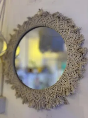 Macrame Mirror Wall Hanging Decor