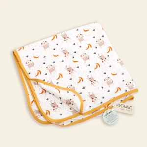 Monkey In The Woods Reversible Baby Blanket