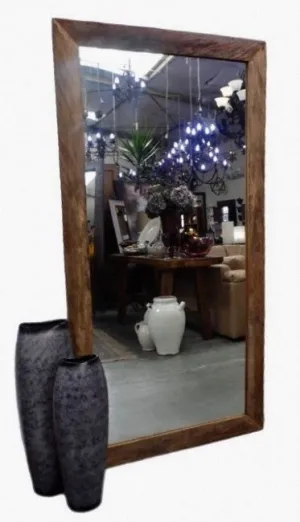 Natural Authentic Aged Wood Mirror XXL - Rustic Character Piece