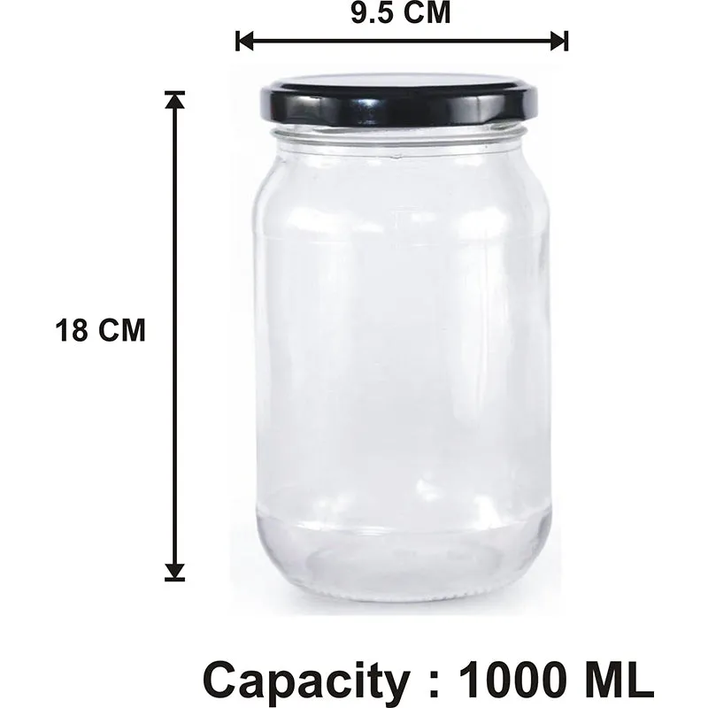 Nienna Airtight Storage Jar (1000 ML) - Set Of Four