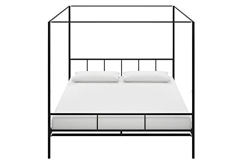 Novogratz Marion Canopy Bed Frame, Black, King