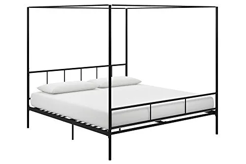 Novogratz Marion Canopy Bed Frame, Black, King