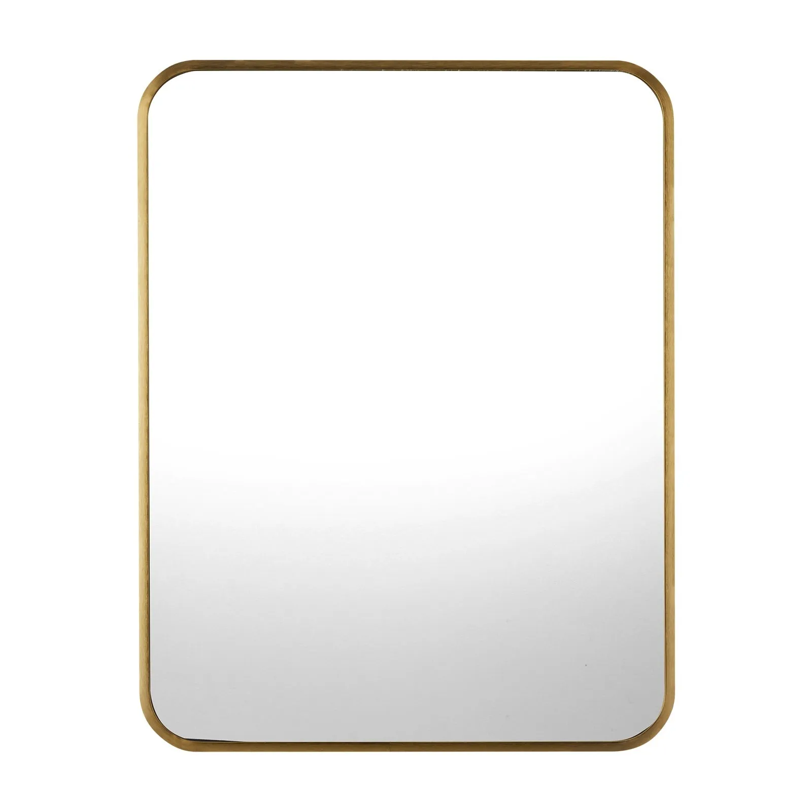 Oikiture Wall Mirrors Rectangle Makeup Mirror Metal Frame 65x50cm Gold