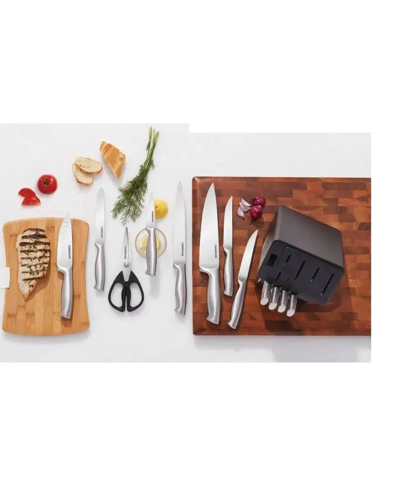 Open Box - Farberware 13 Pc Self Sharpening Hollow Handle Knife Block Set