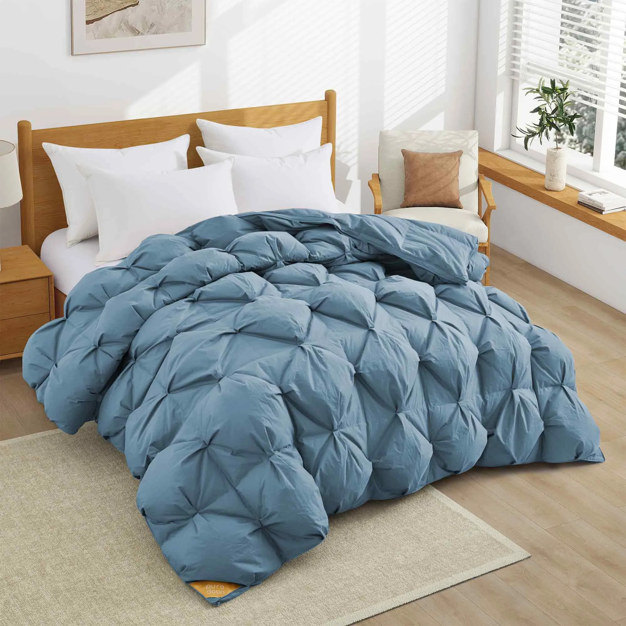 Organic Cotton Puff Down Comforter for Winter