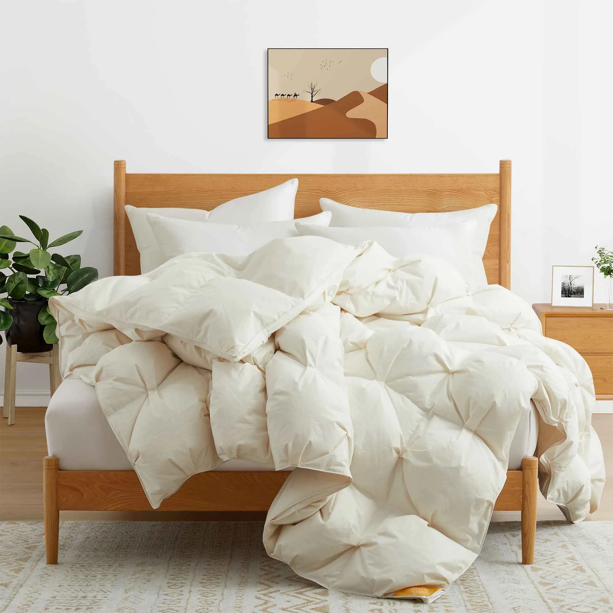 Organic Cotton Puff Down Comforter for Winter