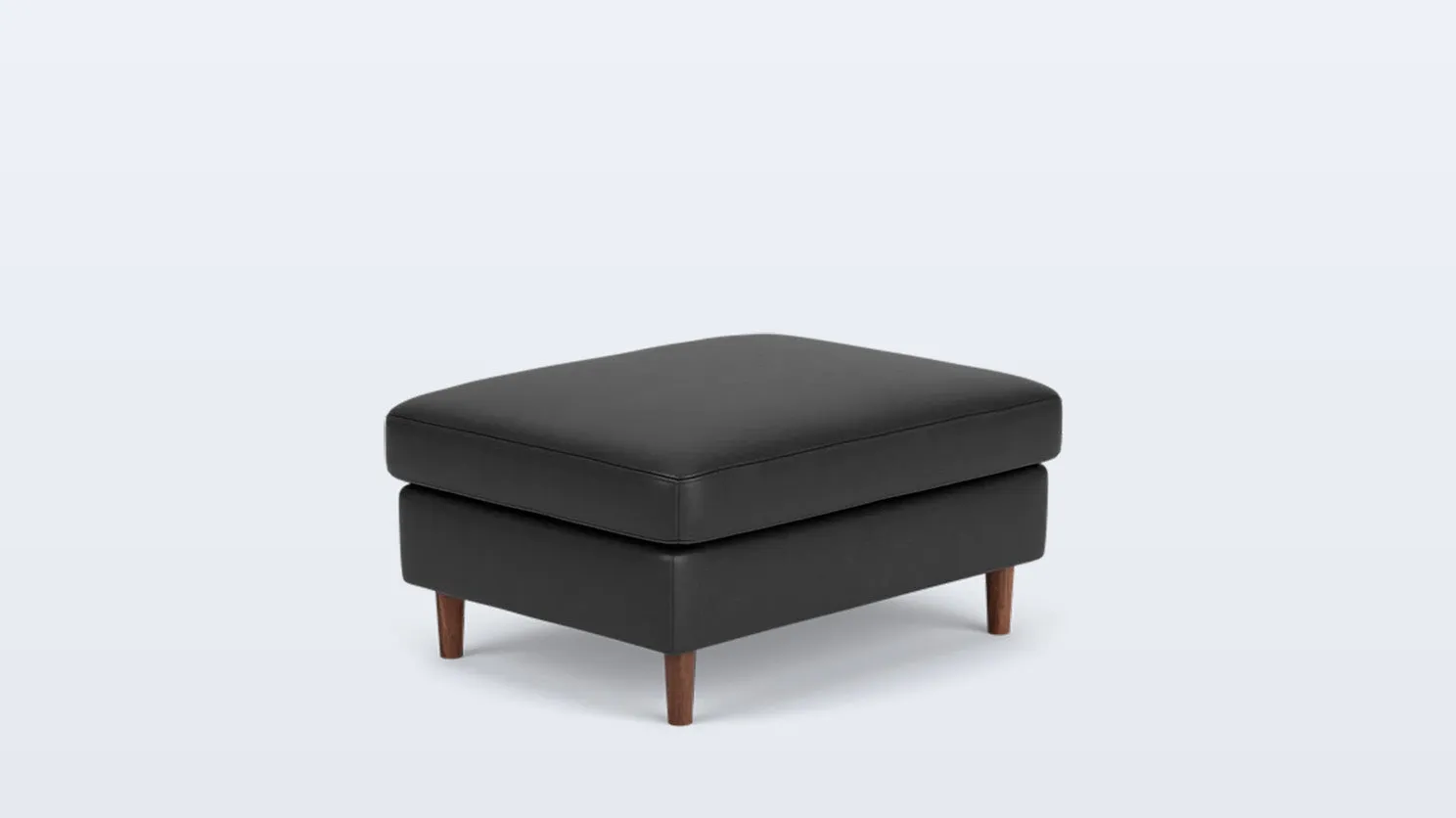 oskar rectangular storage ottoman - leather