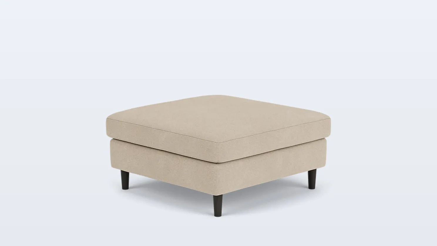 oskar square storage ottoman - fabric