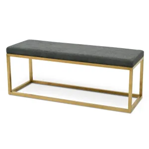 Ottoman - Gunmetal Grey - Gold Base