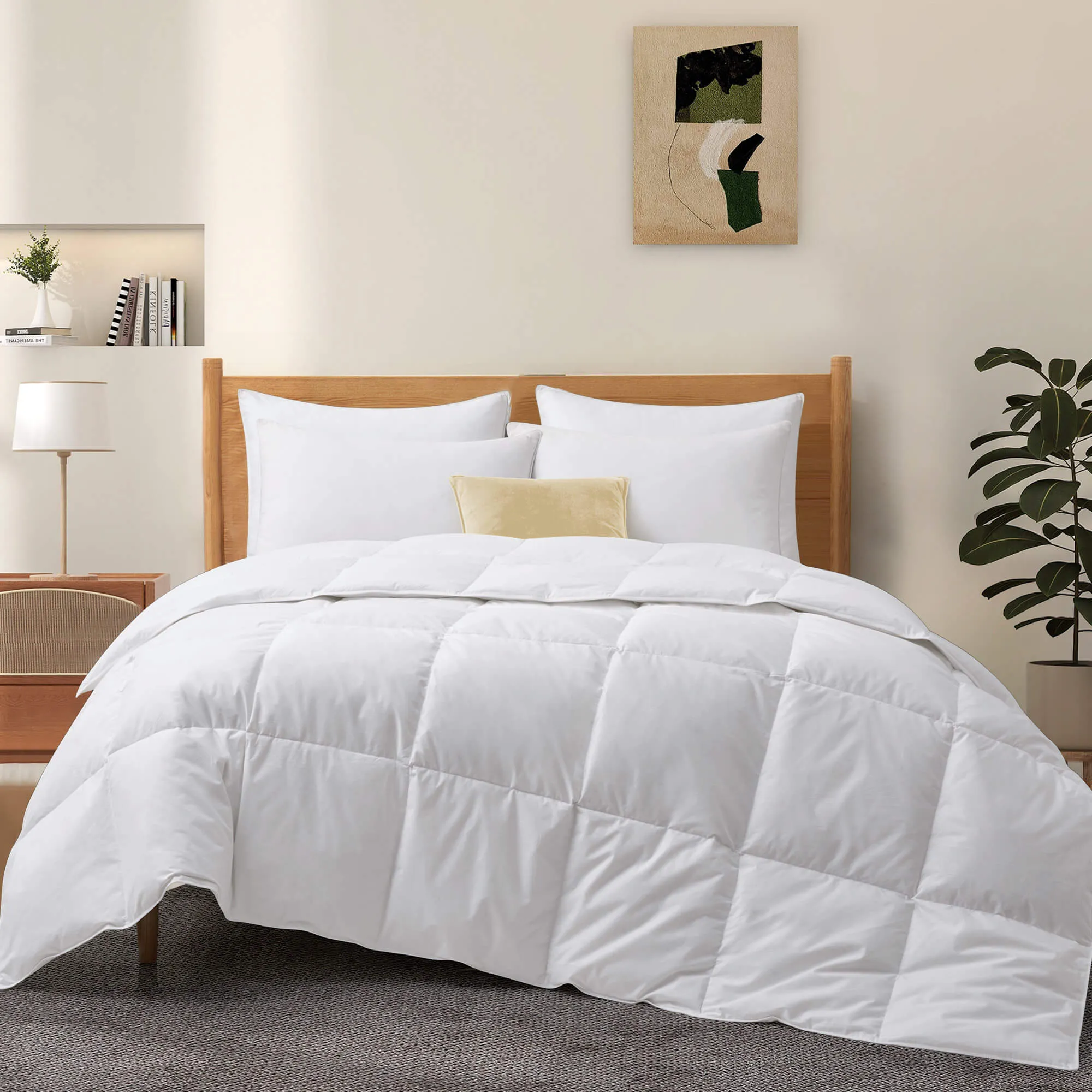 Puredown White Goose Feather and Down Comforter