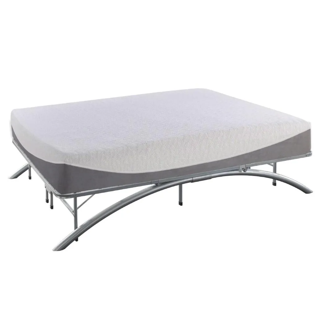 Queen size Contemporary Metal Platform Bed Frame with Arched Legs