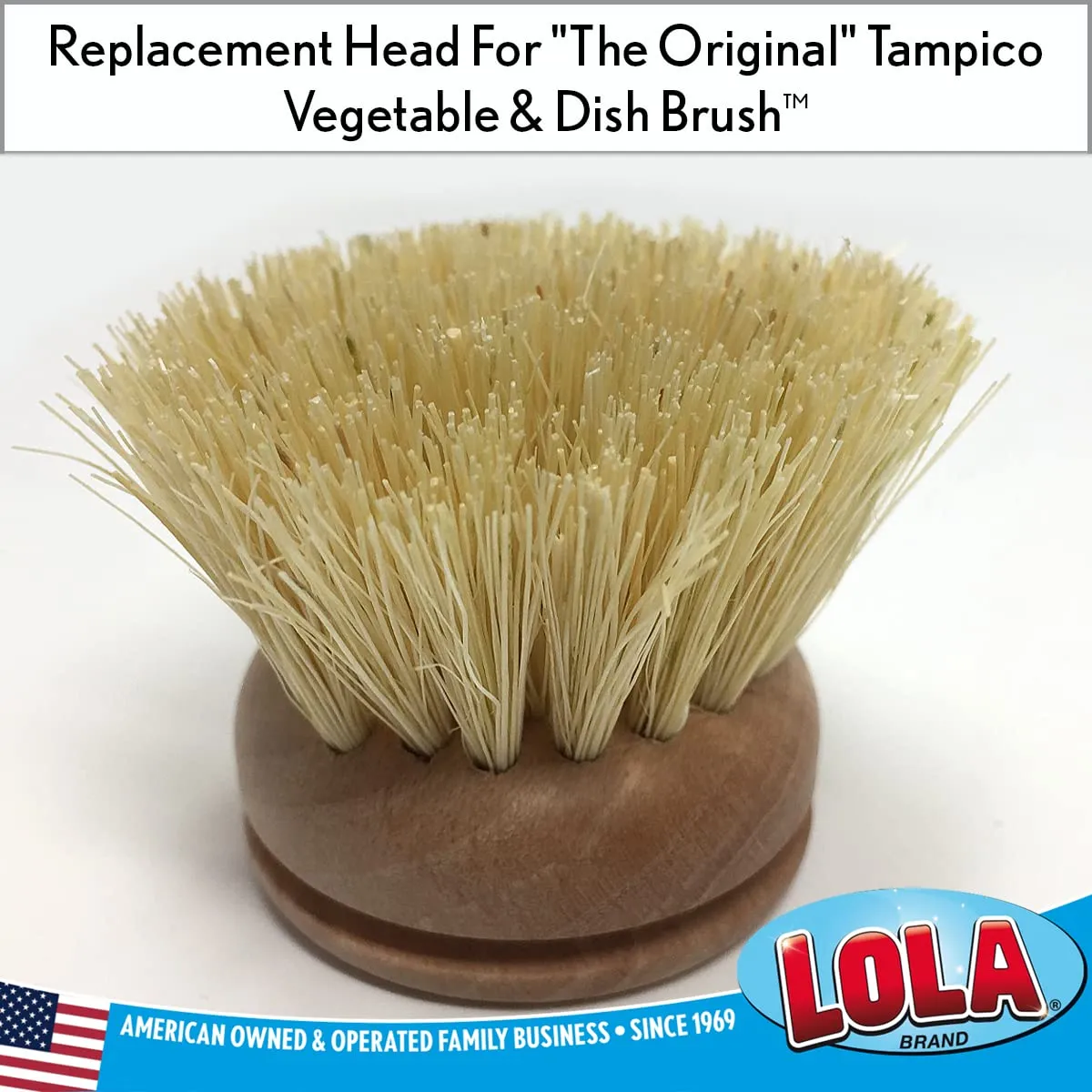 Replacement Head For "The Original" Tampico Vegetable & Dish Brush™ - Small Head