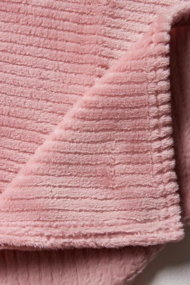 Rib Waffle Blanket Pink