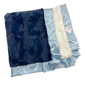 Rockin' Royalty Receiving Blanket (34"x 34") / Navy Baby