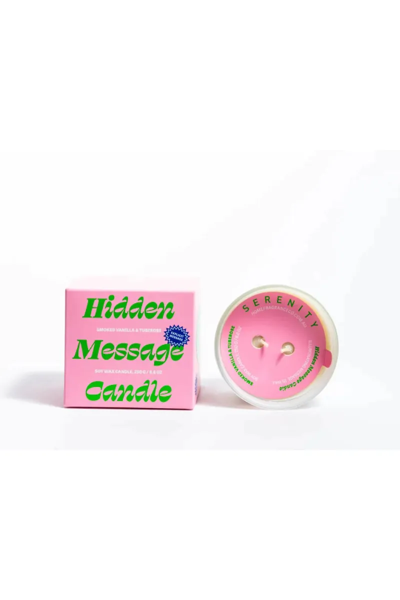 Serenity - Hidden Message Candle - Smoked Vanilla & Tuberose