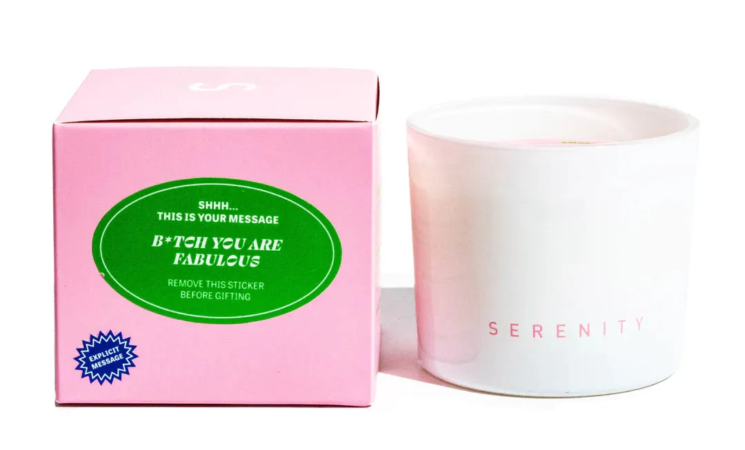 Serenity - Hidden Message Candle - Smoked Vanilla & Tuberose