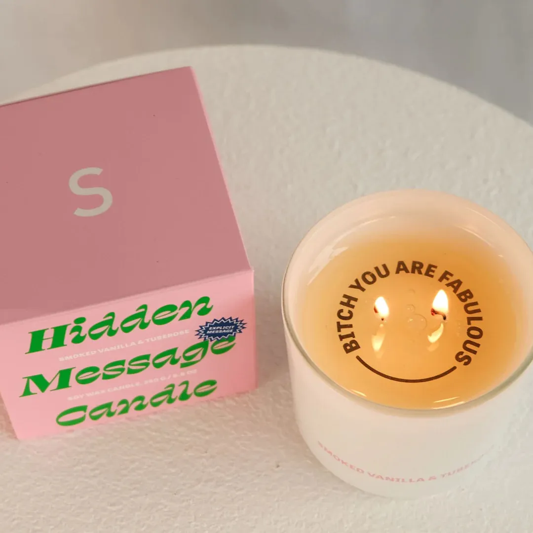 Serenity - Hidden Message Candle - Smoked Vanilla & Tuberose