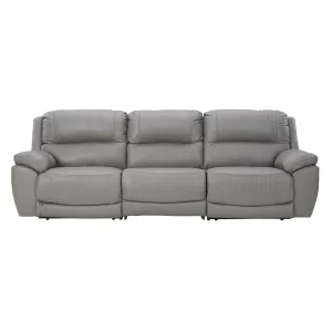 Signature Design by Ashley Dunleith Power Reclining Leather Match 3 pc Sectional U7160558/U7160546/U7160562