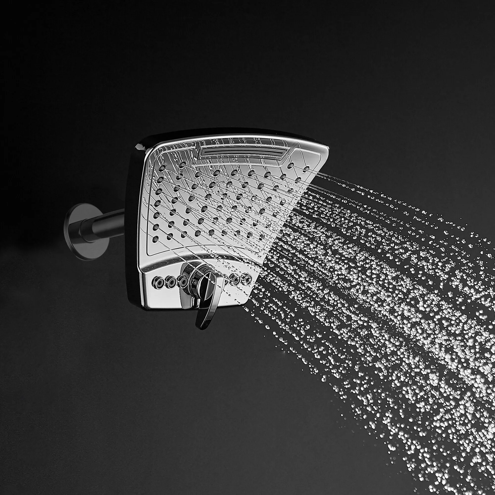 Single Wall Mount Fixed Rain Shower Head - High Pressure Showerhead - Upgraded Fixed Showerhead