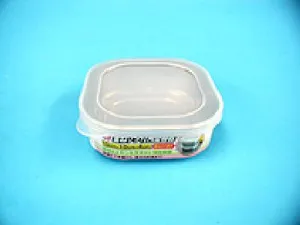 Stainless steel food container, 4.13 x 4.14 x 1.5 in