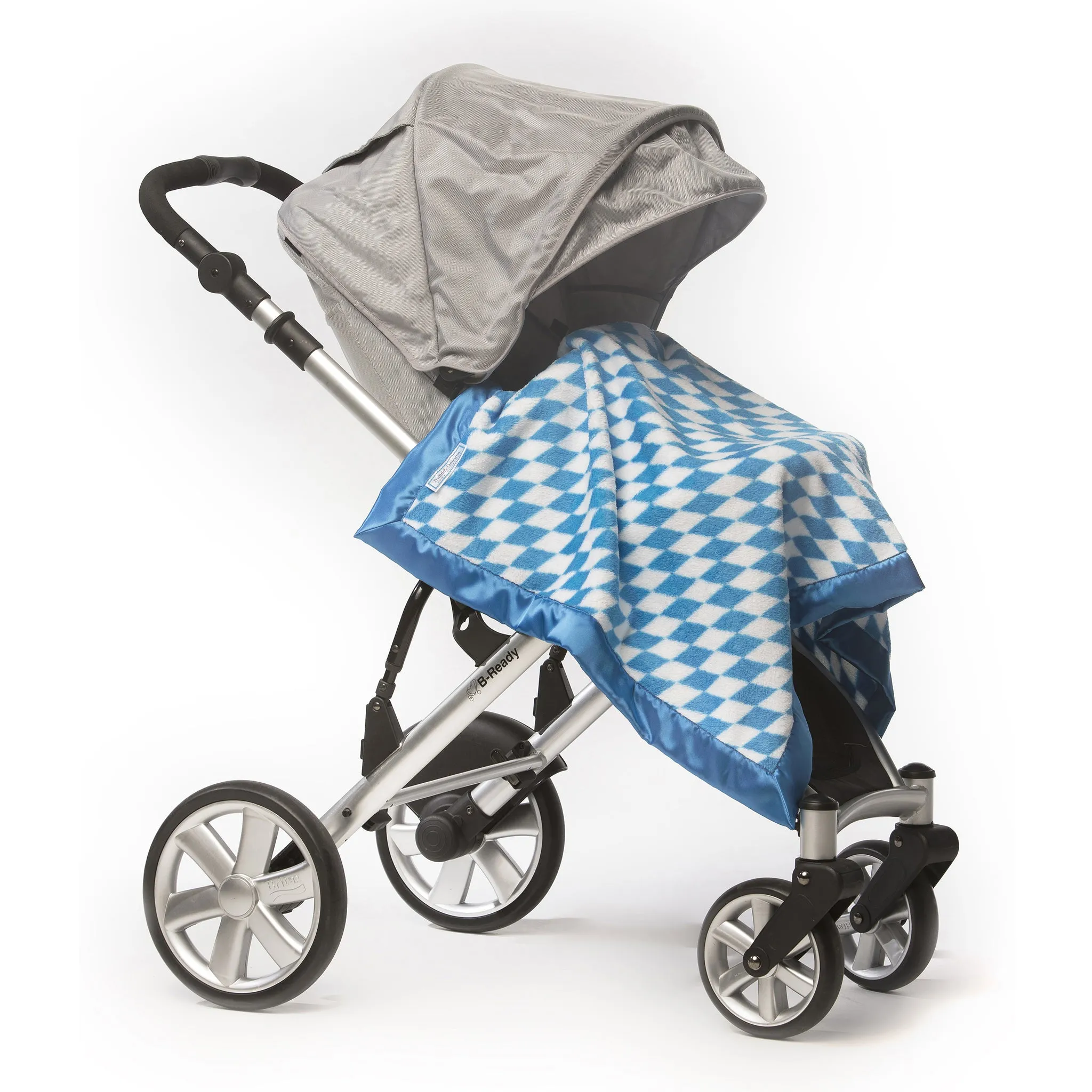 Stroller Blanket - Forever Diamonds, Blue, Large, 30x40 inches