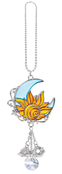 Sun and Moon Car Charm Keychain