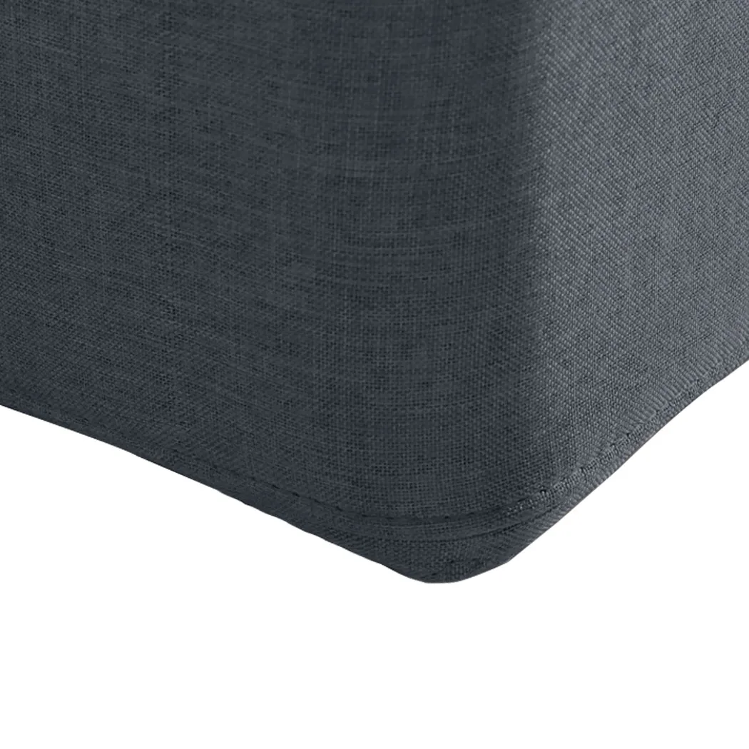 Syke Gas Lift Bed Frame Fabric Base with Storage - Dark Grey Double