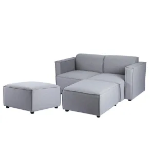 Tessa Modular 2 Seater Sofa with 2 Ottomans