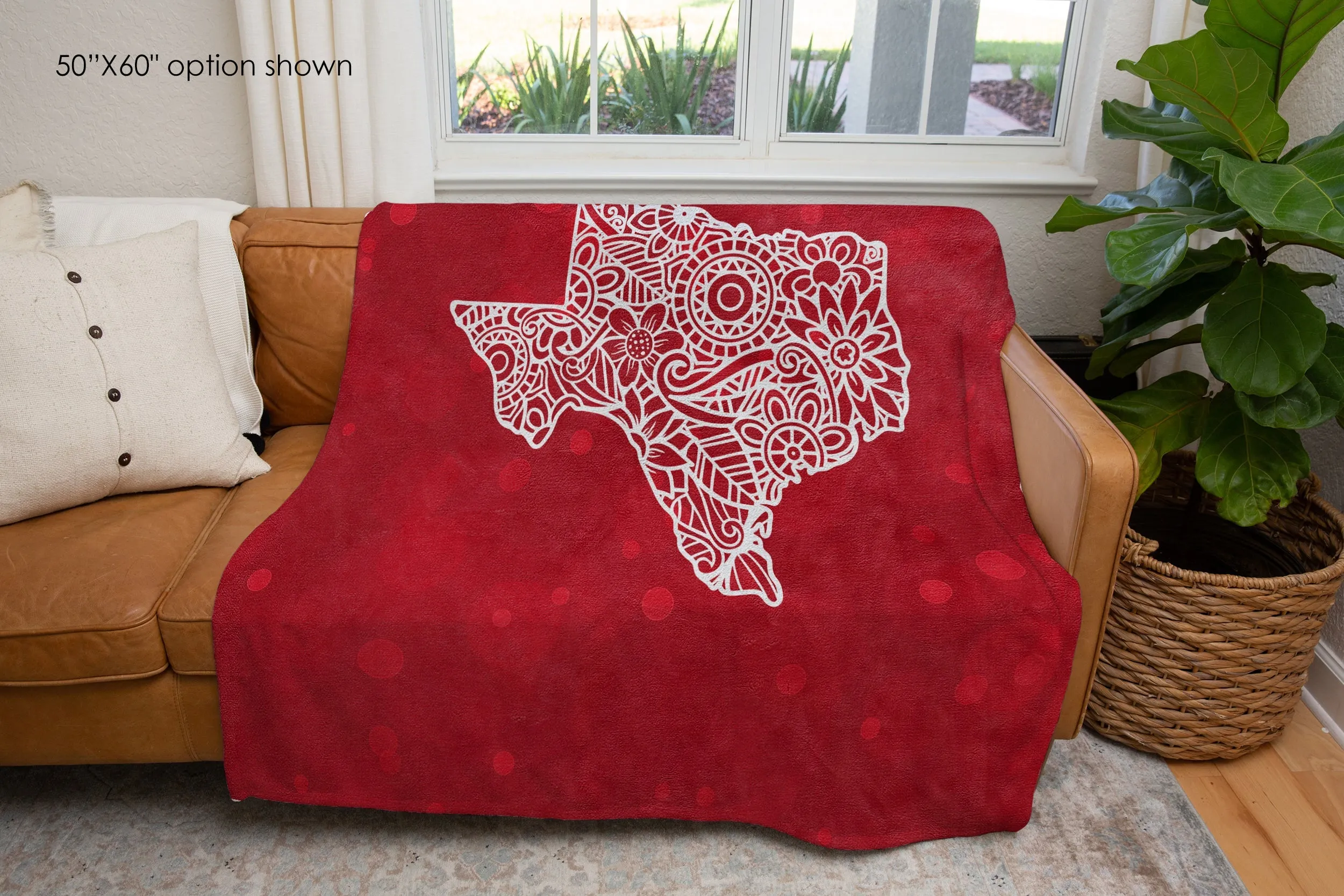 Texas Blanket | Texas State Mandala Blanket | Texas Home Blanket