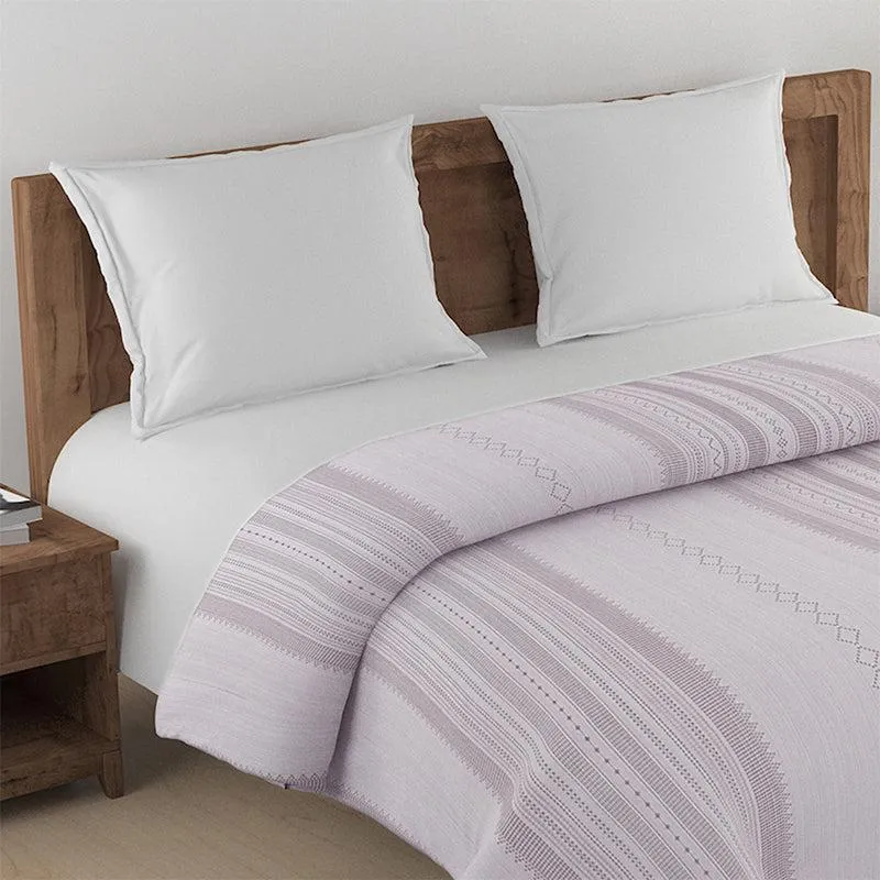 Twila Striped Cotton Comforter (Pink)  - 150 GSM