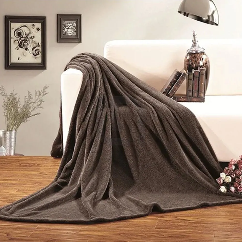 Ultra Soft & Cozy Fleece Blanket – Brown