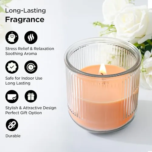 UMAI Glass Jar Scented Candles(40Hrs Burn Time) Patchouli Scented Candles for Gift | Scented Candles for Home Decor | Scented Candles for Bedroom Bathroom | Home Decor Items | Aroma Candle