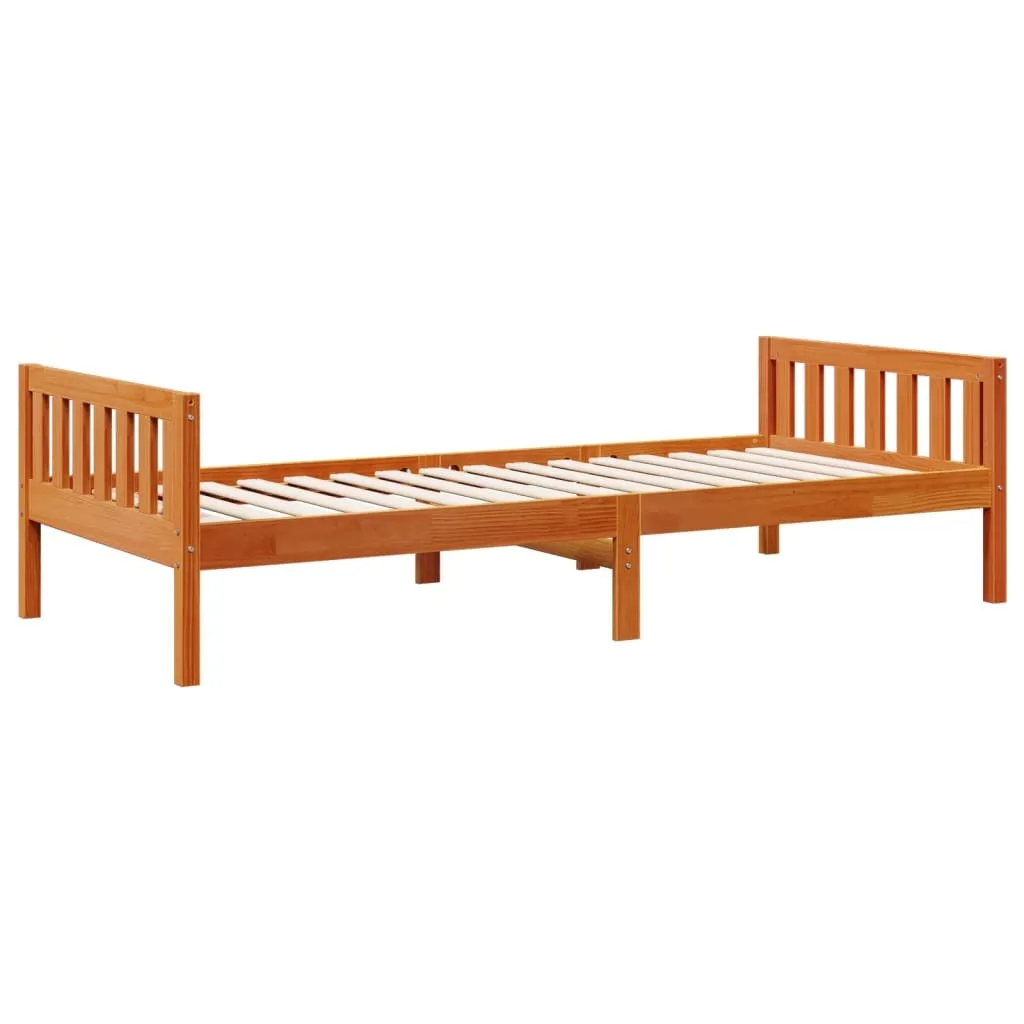 vidaXL Children's Bed without Mattress Wax Brown 90x190 cm Solid Wood Pine