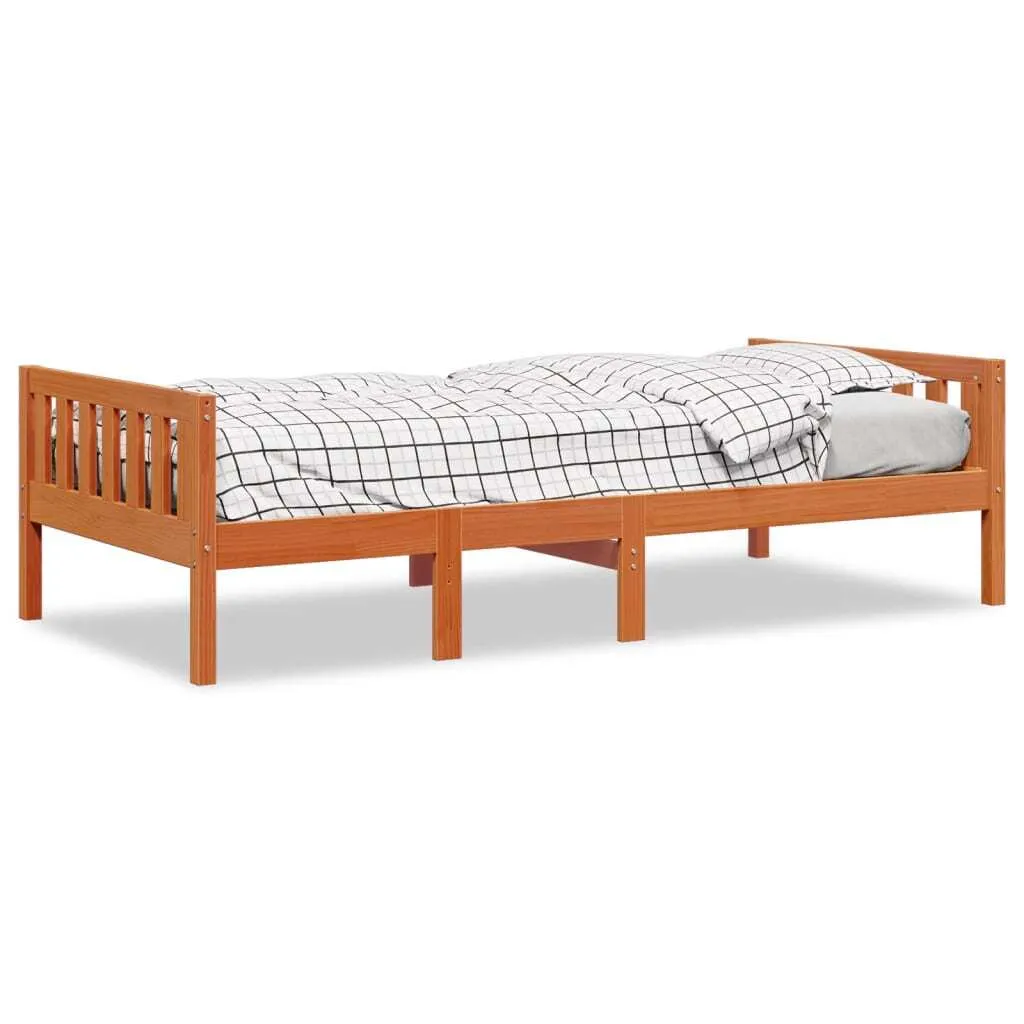 vidaXL Children's Bed without Mattress Wax Brown 90x190 cm Solid Wood Pine