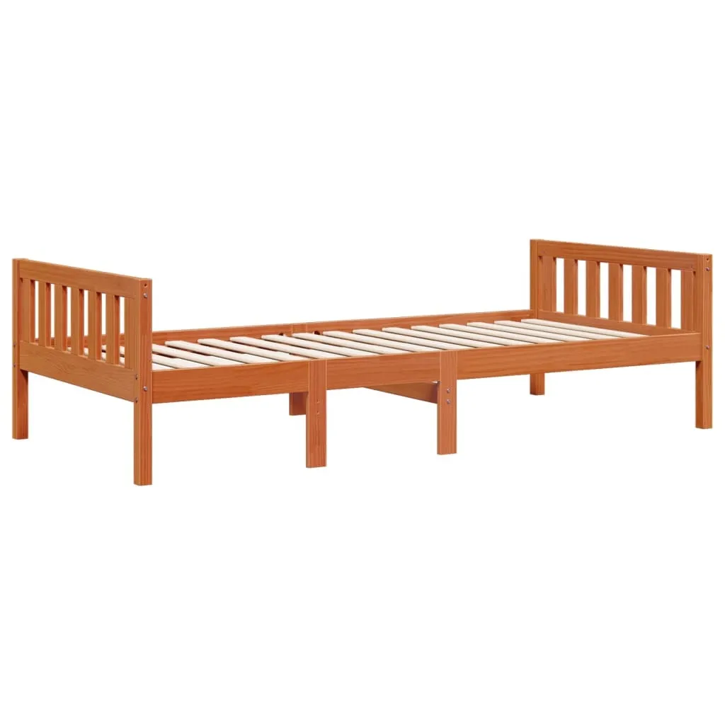 vidaXL Children's Bed without Mattress Wax Brown 90x190 cm Solid Wood Pine