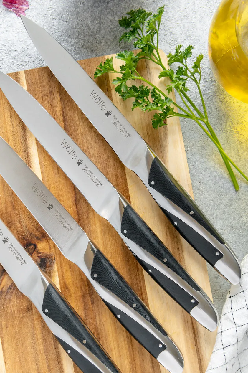 Wölfe 4 Pc Steak Knife Set